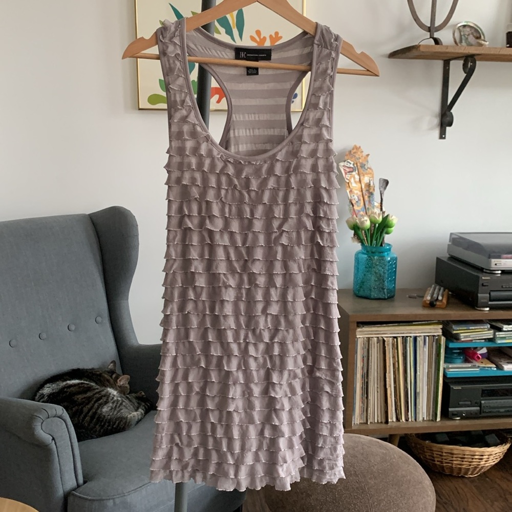 Tiered fabric INC tank top
